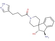 (2R*,3R*)-3-amino-1'-[4-(1H-pyrazol-4-yl)butanoyl]-2,3-dihydrospiro[indene-1,4'-piperidin]-2-ol
