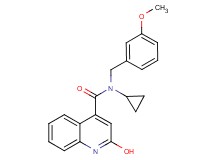 N-cyclopropyl-2-hydroxy-N-(3-methoxybenzyl)-4-quinolinecarboxamide