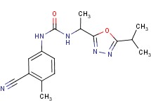 N-(3-cyano-4-methylphenyl)-N'-[1-(5-isopropyl-1,3,4-oxadiazol-2-yl)ethyl]urea