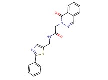 2-(1-oxo-2(1H)-phthalazinyl)-N-[(2-phenyl-1,3-thiazol-5-yl)methyl]acetamide