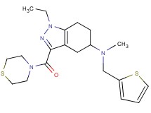 1-ethyl-N-methyl-N-(2-thienylmethyl)-3-(4-thiomorpholinylcarbonyl)-4,5,6,7-tetrahydro-1H-indazol-5-amine