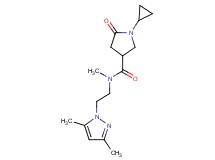 1-cyclopropyl-N-[2-(3,5-dimethyl-1H-pyrazol-1-yl)ethyl]-N-methyl-5-oxo-3-pyrrolidinecarboxamide
