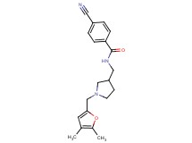 4-cyano-N-({1-[(4,5-dimethyl-2-furyl)methyl]pyrrolidin-3-yl}methyl)benzamide