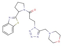 2-(1-{3-[5-(4-morpholinylmethyl)-1H-tetrazol-1-yl]propanoyl}-2-pyrrolidinyl)-1,3-benzothiazole