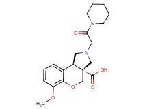 (3aR*,9bR*)-6-methoxy-2-(2-oxo-2-piperidin-1-ylethyl)-1,2,3,9b-tetrahydrochromeno[3,4-c]pyrrole-3a(4H)-carboxylic acid