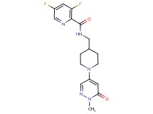 3,5-difluoro-N-{[1-(1-methyl-6-oxo-1,6-dihydropyridazin-4-yl)piperidin-4-yl]methyl}pyridine-2-carboxamide