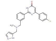 6-(4-fluorophenyl)-2-(3-{[methyl(1H-pyrazol-5-ylmethyl)amino]methyl}phenyl)-4(3H)-pyrimidinone