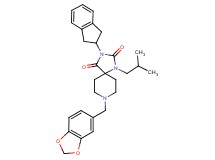 8-(1,3-benzodioxol-5-ylmethyl)-3-(2,3-dihydro-1H-inden-2-yl)-1-isobutyl-1,3,8-triazaspiro[4.5]decane-2,4-dione