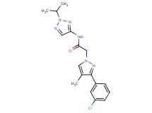 2-[3-(3-chlorophenyl)-4-methyl-1H-pyrazol-1-yl]-N-(2-isopropyl-2H-1,2,3-triazol-4-yl)acetamide