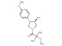(3R*,4S*)-1-(2-methoxy-2-methylpropanoyl)-4-(4-methoxyphenyl)-3-pyrrolidinamine