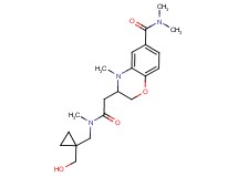 3-{2-[{[1-(hydroxymethyl)cyclopropyl]methyl}(methyl)amino]-2-oxoethyl}-N,N,4-trimethyl-3,4-dihydro-2H-1,4-benzoxazine-6-carboxamide