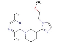 3-{3-[1-(2-methoxyethyl)-1H-imidazol-2-yl]-1-piperidinyl}-2,5-dimethylpyrazine