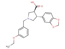 (3S*,4R*)-4-(1,3-benzodioxol-5-yl)-1-(3-ethoxybenzyl)pyrrolidine-3-carboxylic acid