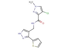 4-chloro-1-methyl-N-{[3-(2-thienyl)-1H-pyrazol-4-yl]methyl}-1H-pyrazole-3-carboxamide