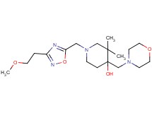 1-{[3-(2-methoxyethyl)-1,2,4-oxadiazol-5-yl]methyl}-3,3-dimethyl-4-(morpholin-4-ylmethyl)piperidin-4-ol