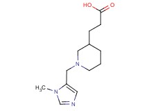 3-{1-[(1-methyl-1H-imidazol-5-yl)methyl]piperidin-3-yl}propanoic acid