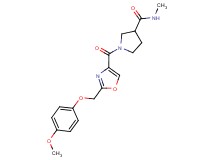 1-({2-[(4-methoxyphenoxy)methyl]-1,3-oxazol-4-yl}carbonyl)-N-methylpyrrolidine-3-carboxamide