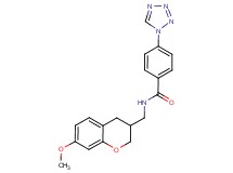 N-[(7-methoxy-3,4-dihydro-2H-chromen-3-yl)methyl]-4-(1H-tetrazol-1-yl)benzamide