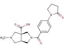 (3aR*,6aR*)-2-methyl-5-[4-(2-oxo-1-pyrrolidinyl)benzoyl]hexahydropyrrolo[3,4-c]pyrrole-3a(1H)-carboxylic acid