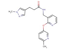 3-(1-methyl-1H-pyrazol-4-yl)-N-({2-[(6-methyl-3-pyridinyl)oxy]-3-pyridinyl}methyl)propanamide