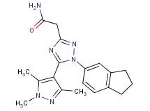 2-[1-(2,3-dihydro-1H-inden-5-yl)-5-(1,3,5-trimethyl-1H-pyrazol-4-yl)-1H-1,2,4-triazol-3-yl]acetamide