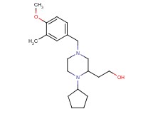 2-[1-cyclopentyl-4-(4-methoxy-3-methylbenzyl)-2-piperazinyl]ethanol