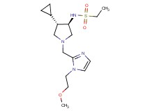 N-(rel-(3R,4S)-4-cyclopropyl-1-{[1-(2-methoxyethyl)-1H-imidazol-2-yl]methyl}-3-pyrrolidinyl)ethanesulfonamide dihydrochloride