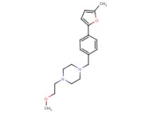 1-(2-methoxyethyl)-4-[4-(5-methyl-2-furyl)benzyl]piperazine