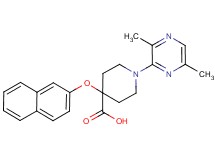1-(3,6-dimethylpyrazin-2-yl)-4-(2-naphthyloxy)piperidine-4-carboxylic acid