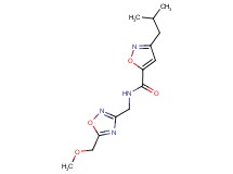 3-isobutyl-N-{[5-(methoxymethyl)-1,2,4-oxadiazol-3-yl]methyl}-5-isoxazolecarboxamide