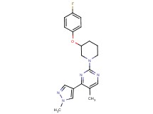 2-[3-(4-fluorophenoxy)-1-piperidinyl]-5-methyl-4-(1-methyl-1H-pyrazol-4-yl)pyrimidine trifluoroacetate