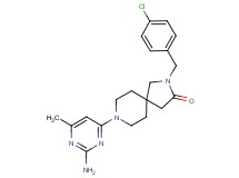 8-(2-amino-6-methyl-4-pyrimidinyl)-2-(4-chlorobenzyl)-2,8-diazaspiro[4.5]decan-3-one