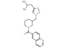 6-({3-[(4-isobutyl-1H-1,2,3-triazol-1-yl)methyl]-1-piperidinyl}carbonyl)quinoline trifluoroacetate