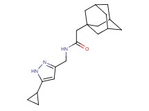 2-(1-adamantyl)-N-[(5-cyclopropyl-1H-pyrazol-3-yl)methyl]acetamide