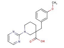 3-(3-methoxybenzyl)-1-pyrimidin-2-ylpiperidine-3-carboxylic acid