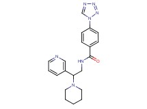 N-(2-piperidin-1-yl-2-pyridin-3-ylethyl)-4-(1H-tetrazol-1-yl)benzamide