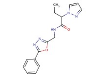 N-[(5-phenyl-1,3,4-oxadiazol-2-yl)methyl]-2-(1H-pyrazol-1-yl)butanamide