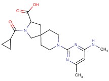 2-(cyclopropylcarbonyl)-8-[4-methyl-6-(methylamino)-2-pyrimidinyl]-2,8-diazaspiro[4.5]decane-3-carboxylic acid