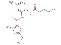 2-ethyl-4-methyl-N-[5-methyl-2-(pentanoylamino)phenyl]-1,3-oxazole-5-carboxamide