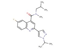 6-fluoro-N-isobutyl-2-(1-isopropyl-1H-pyrazol-4-yl)-N-methylquinoline-4-carboxamide