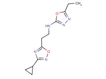N-[2-(3-cyclopropyl-1,2,4-oxadiazol-5-yl)ethyl]-5-ethyl-1,3,4-oxadiazol-2-amine