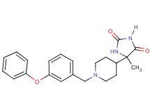 5-methyl-5-[1-(3-phenoxybenzyl)-4-piperidinyl]-2,4-imidazolidinedione