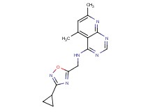 N-[(3-cyclopropyl-1,2,4-oxadiazol-5-yl)methyl]-5,7-dimethylpyrido[2,3-d]pyrimidin-4-amine