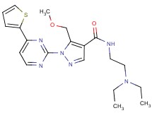 N-[2-(diethylamino)ethyl]-5-(methoxymethyl)-1-[4-(2-thienyl)-2-pyrimidinyl]-1H-pyrazole-4-carboxamide