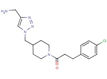 {[1-({1-[3-(4-chlorophenyl)propanoyl]-4-piperidinyl}methyl)-1H-1,2,3-triazol-4-yl]methyl}amine trifluoroacetate