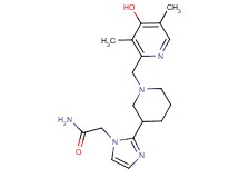 2-(2-{1-[(4-hydroxy-3,5-dimethyl-2-pyridinyl)methyl]-3-piperidinyl}-1H-imidazol-1-yl)acetamide