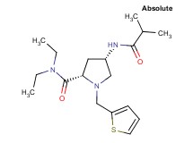 (4S)-N,N-diethyl-4-(isobutyrylamino)-1-(2-thienylmethyl)-L-prolinamide