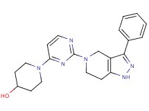 1-[2-(3-phenyl-1,4,6,7-tetrahydro-5H-pyrazolo[4,3-c]pyridin-5-yl)pyrimidin-4-yl]piperidin-4-ol