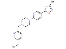 1-[(5-ethylpyridin-2-yl)methyl]-4-[5-(3-methyl-1,2,4-oxadiazol-5-yl)pyridin-2-yl]piperazine