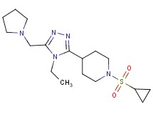 1-(cyclopropylsulfonyl)-4-[4-ethyl-5-(pyrrolidin-1-ylmethyl)-4H-1,2,4-triazol-3-yl]piperidine